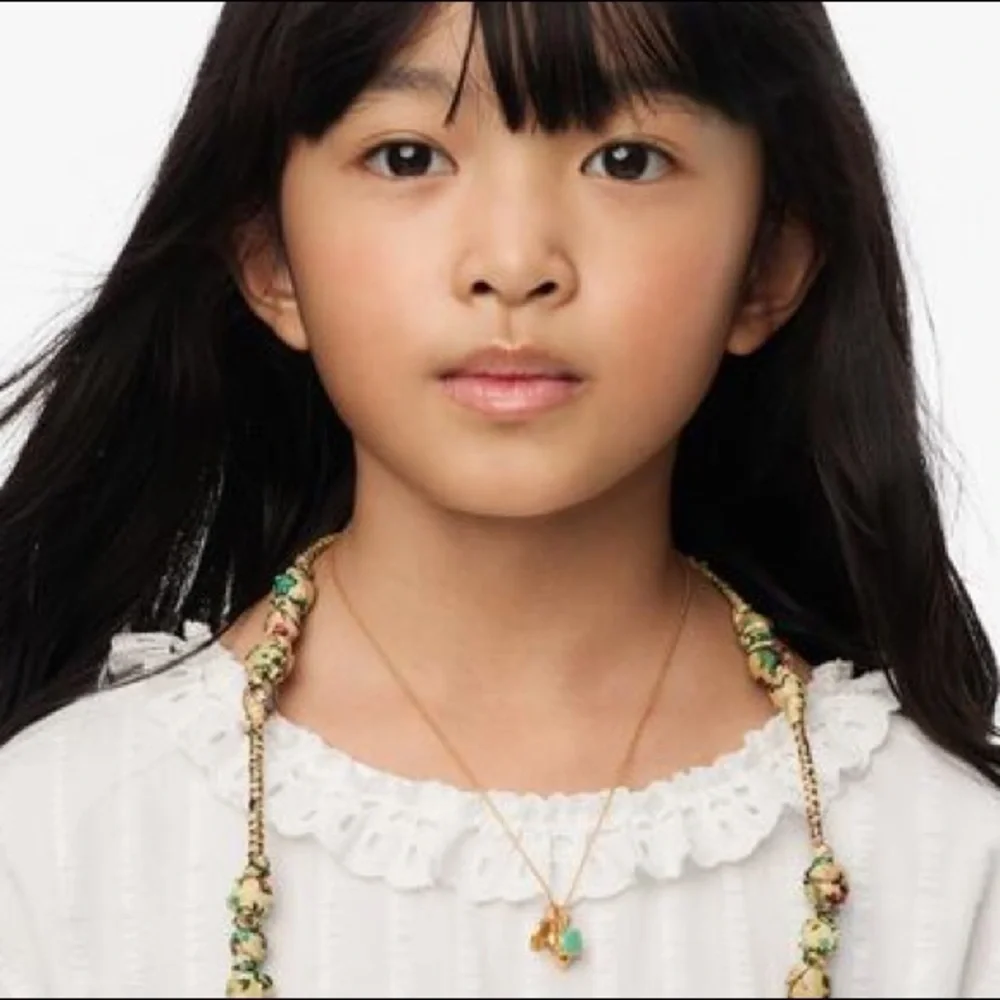 NWT. Zara Kids Sterling Silver Chain with Appliqués Plated in 24k Gold.
